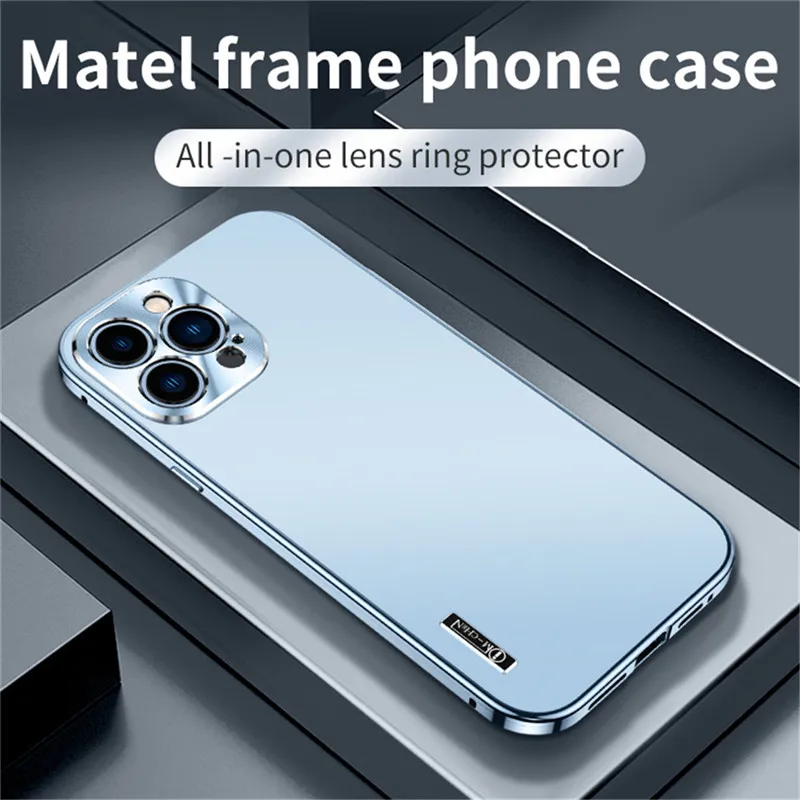 

Stainless Metal Frame Phone Case For iPhone 12 13 11 Pro Max Case Shockproof Metal Armor Hard PC Cover For iPhone 13 Pro Max 13