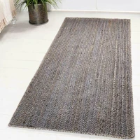 grey rug jute runner reversible handmade braided style rug look natural rug carpets for bed room