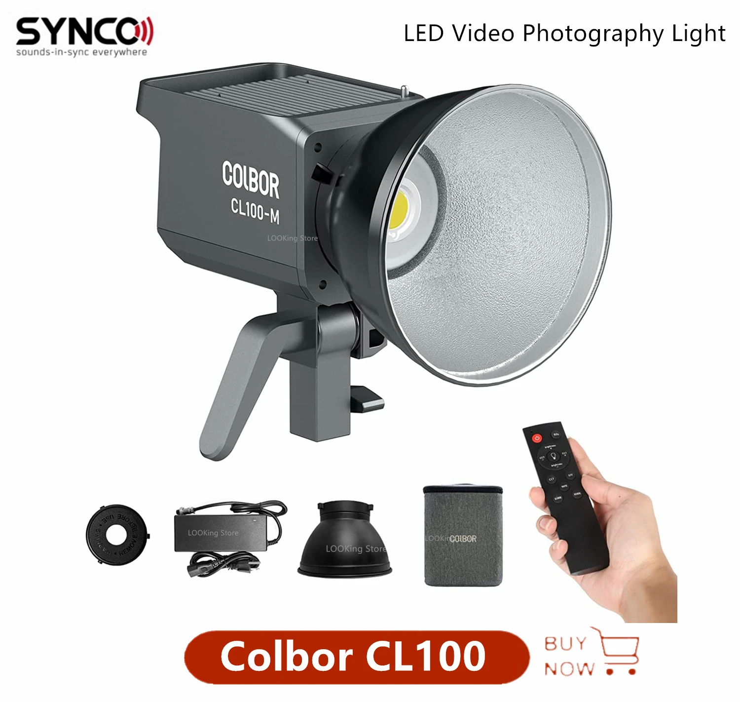 

Synco Colbor CL100 Bi-color 2700-6500K CL100-M 5600K Светодиодная лампа для фото-и видеосъемки с дистанционным управлением для фотосъемки видео фильмов