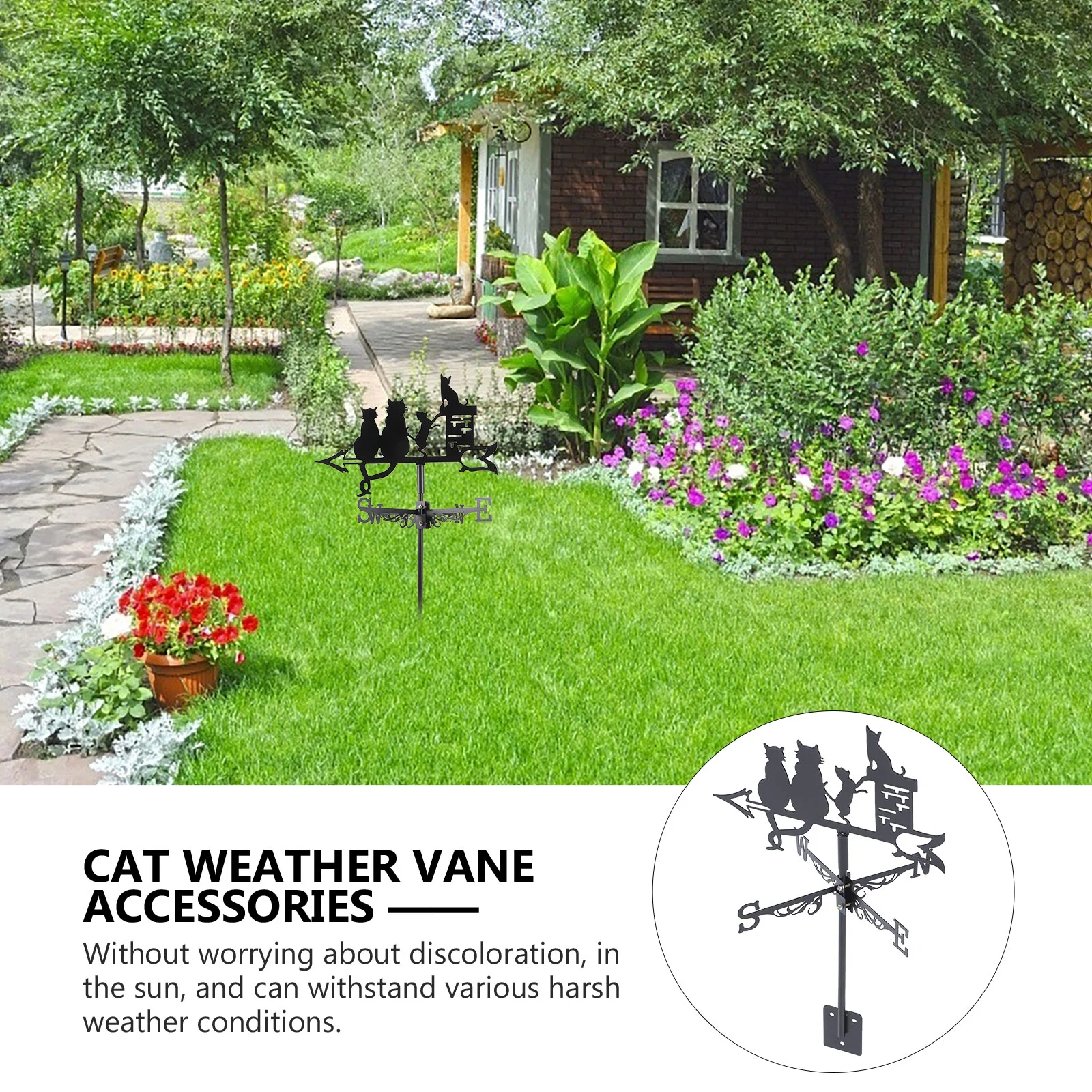 Индикатор направления ветра флюгер для патио нержавеющая сталь деревенский