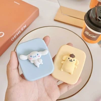 kawaii sanrio cinnamoroll cartoon contact lens case scrub patent leather small miniature cartoon contact lens case gift