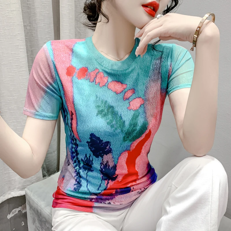 

Футболка женская с круглым вырезом, повседневный топ с принтом, свободная винтажная уличная одежда, Y2K с коротким рукавом, на лето