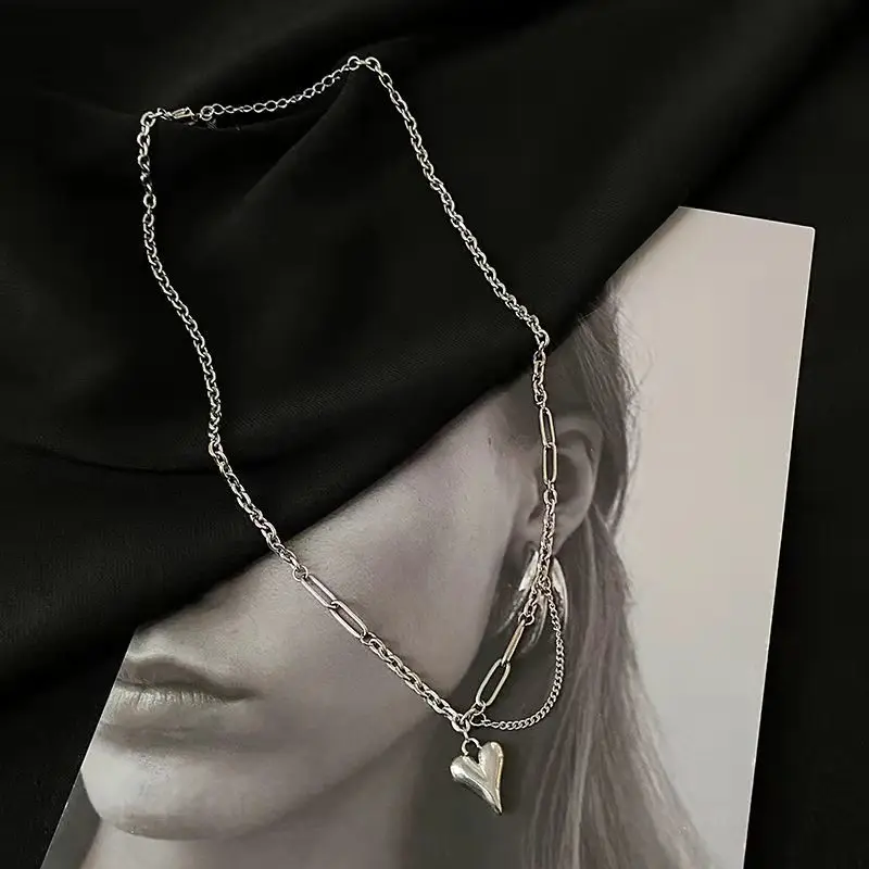 Yhpup Романтическое Ожерелье В Форме Сердца Для Женщин Высококачественная