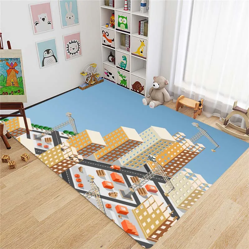 Коврики с изображением города из мультфильма городской улица карты для гостиной