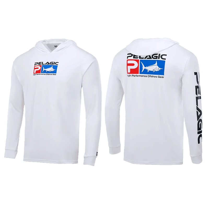 

2024 Fishing Shirts Fish Clothing Long Sleeve T-shirt UPF Hood Sun Protection Uv Breathable Angling Jacket Men Fishing Wear