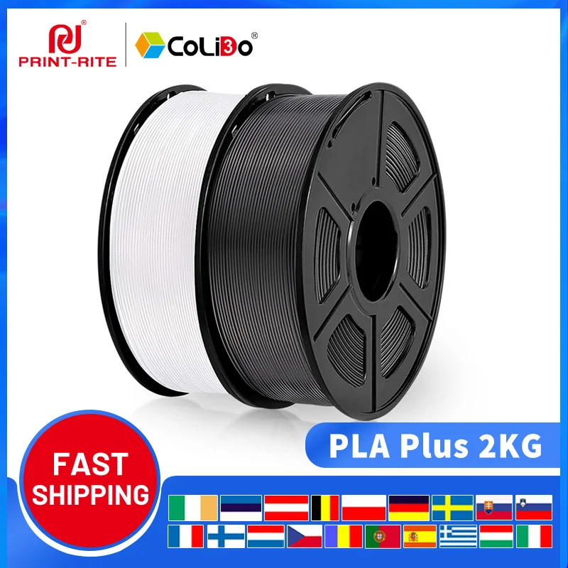 

1.75mm PLA Plus Filament 2KG For 3D Printer Print-rite CoLiDo PLA Plastic 3D Printing Materials, Tangle-free, High Toughness