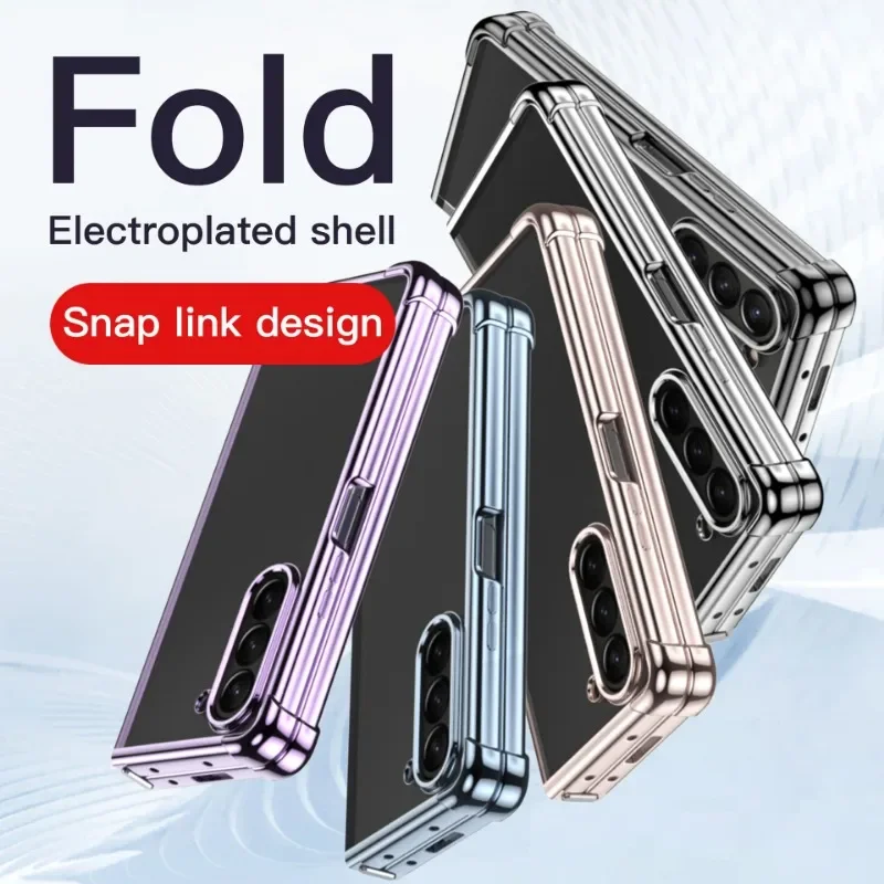 Прозрачный мягкий чехол с гальваническим покрытием для телефона Samsung Galaxy Z Fold 6 5