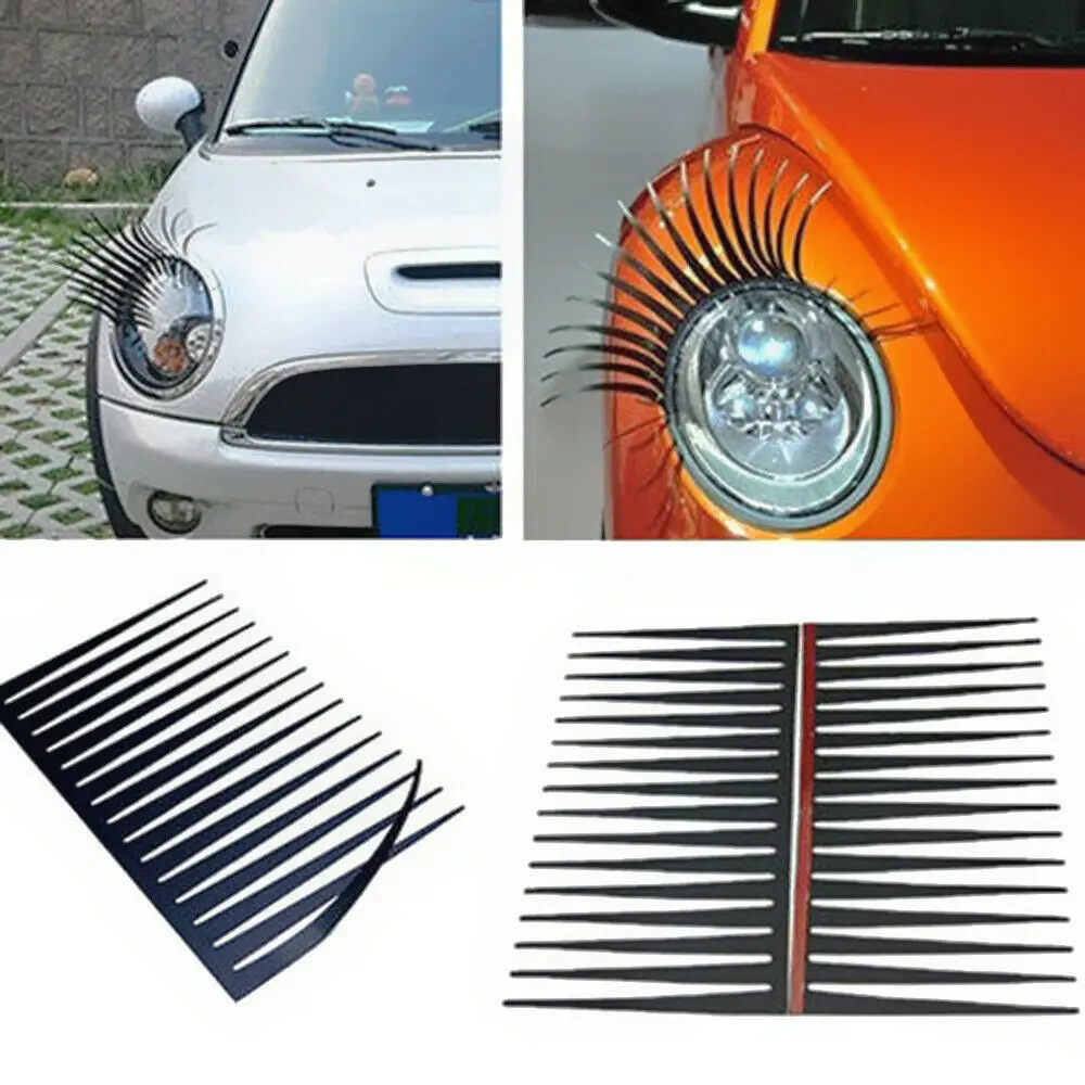 

2Pcs Cute Lovely Car Headlight Eyelash 3D Sticker Decoration Truck Lighting Auto Car Accessories Decorative Parts For Car Lights