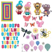 pop up mailbox animals balloon butterfly add on mini alphabet and numbers gnomes metal cutting dies for card album making 2022