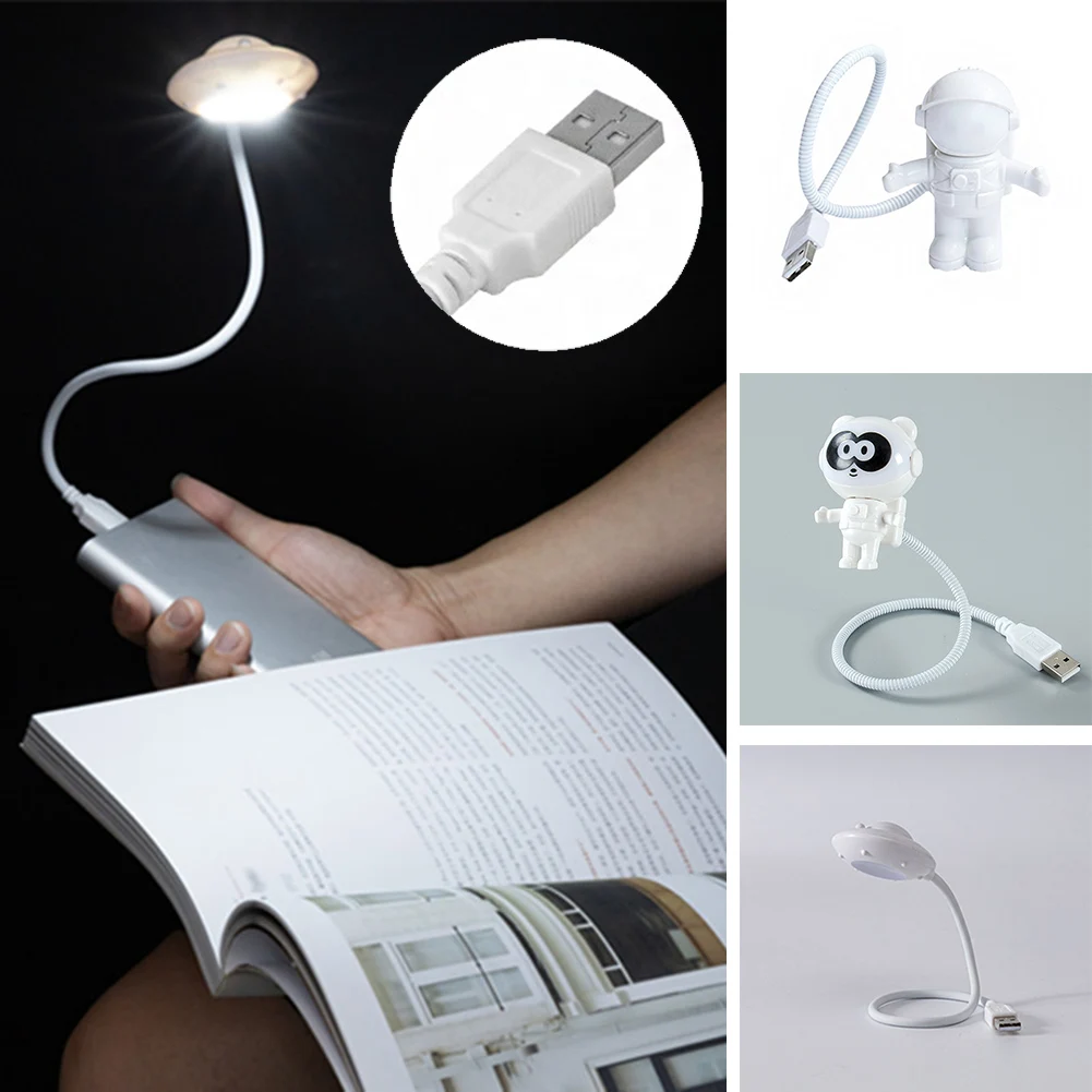 

Portable USB Powered Night Light Astronaut Shape Reading Desk Lamp DC LED Light For Computer Laptop PC Lighting Space 2022 New