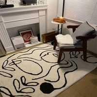 large area felt carpet modern minimalist lines tea seafood living room carpet bedroom bed head pad absorption anti slip