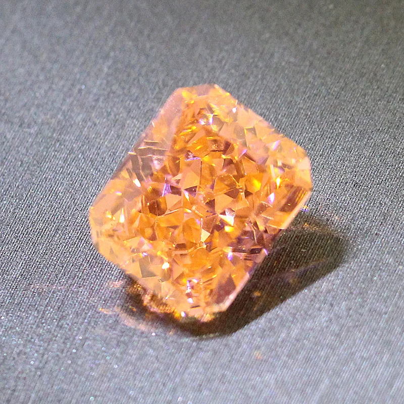 Redean Papalacha Голый Камень Прямоугольный Ледяной Цветок Огранки Сапфировый Порошок