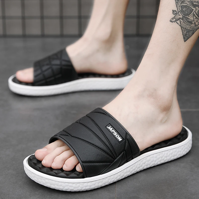 

Summer Mens Foot Massage Acupressure Slippers Accupressure Home Indoor Men Slides Slide Slipper Sleepers House Room Dropshipping