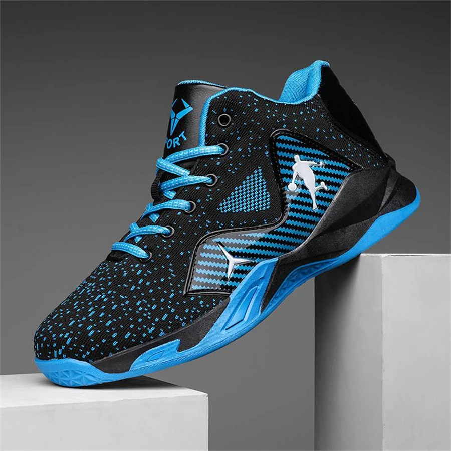 Black Red Professional Basketball Shoes Jordans Men Basketball Sneakers Anti-skid High-top Mesh Breathable Basketball Boots