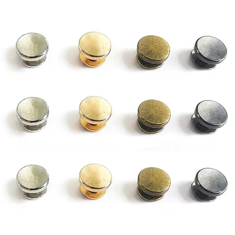 

10Pcs Metal Double Curved Head Belt Strap Rivets Solid Screw Nail Rivet for Craft Luggage Leather Book 5mm/6.5mm/8mm