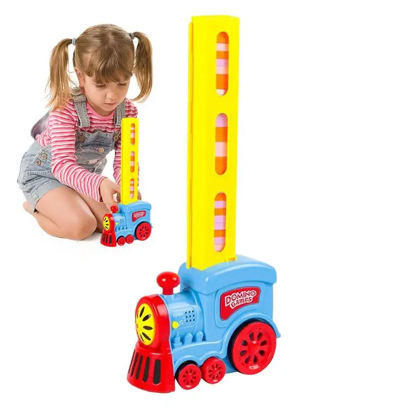 

Игрушка конструкторный поезд, автоматическая кладка, Электрический поезд, домино, игра, 60 шт., красочная игрушка для укладки, креативные Веселые строительные игрушки