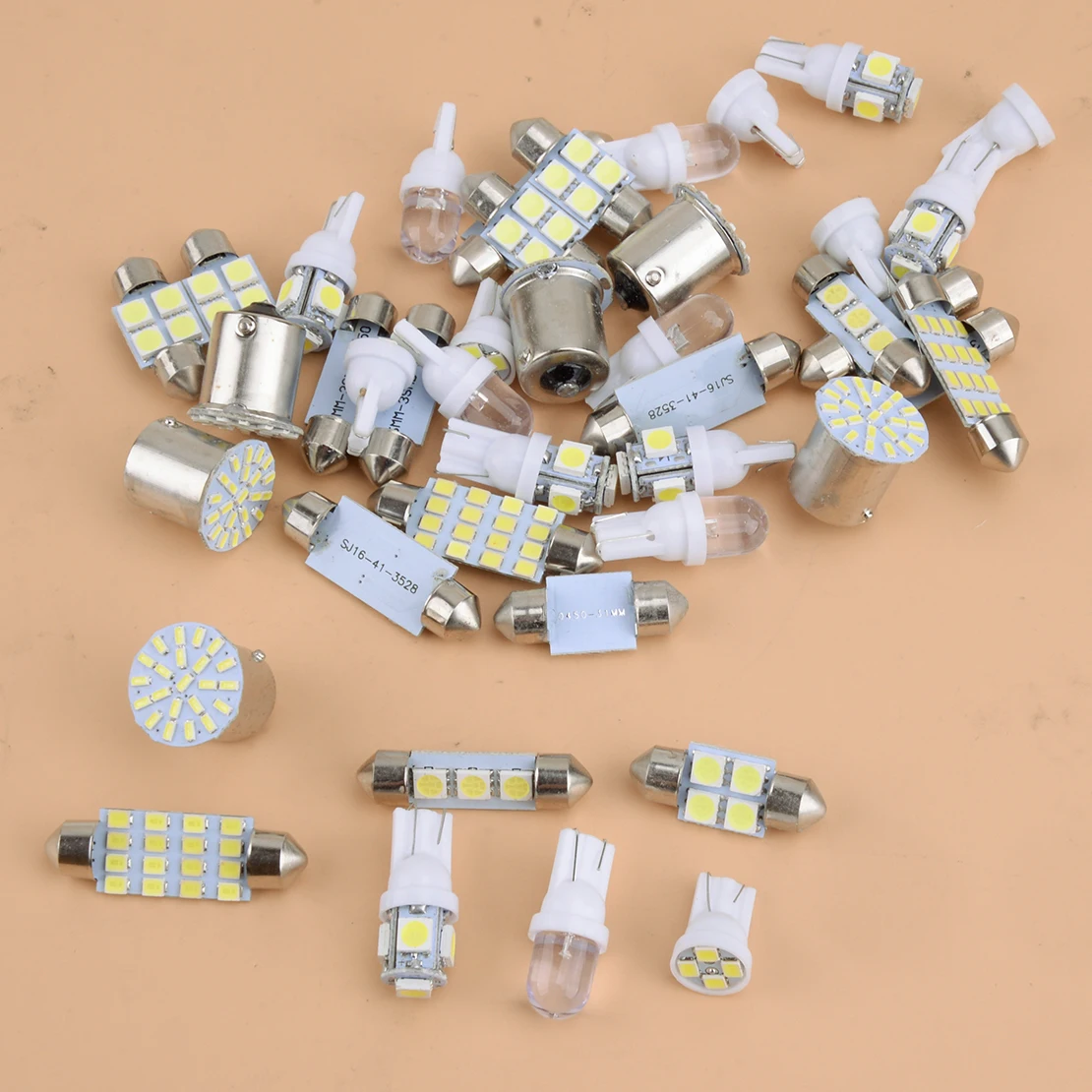 

12V T10 LED Car Interior Map Dome Door Trunk License Plate Light Lamp Bulb Set 6000k Replacement
