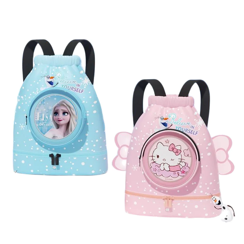 

Frozen Princess Elsa Children's Cute Swimming Bag Dry and Wet Separation Waterproof Storage Bag Sports Portable Beach Backpack