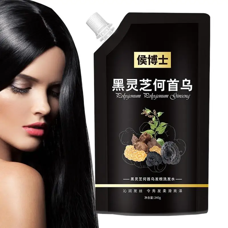 

Polygonum Multiflorum Hair Shampoo 240ml Grey Reverse Shampoo Bar Natural Black Hair Shampoo For Hair Darkening Deep Cleansing