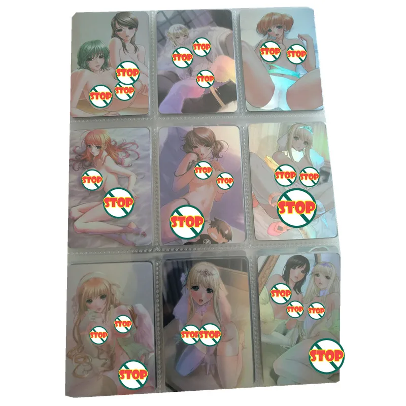 

2022 New 9pcs/set ACG Sexy Tifa Dark Magician Girl Lockhart Iris West Rem Ram CC Toys Hobbies Hobby Game Collection Anime Cards
