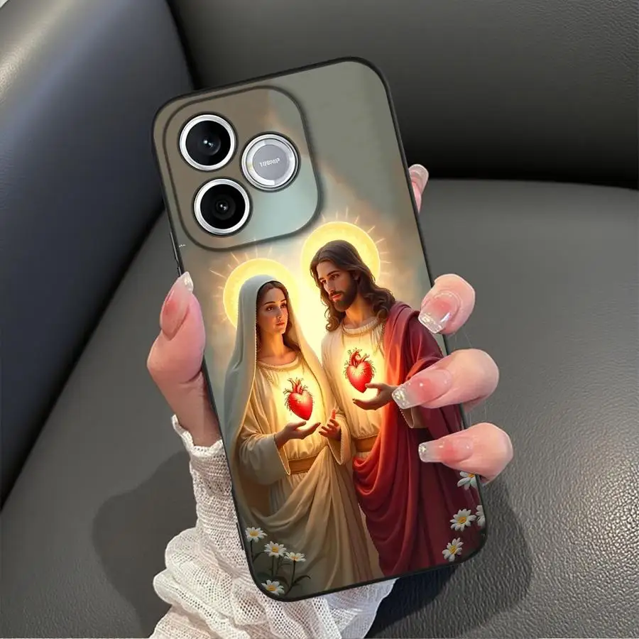 Фото Чехол для Honor 200 400 Lite X7 70 Magic5Lite X8 X6 8X X9a X5b 90, чехол для телефона с мультяшным рисунком Иисуса №4