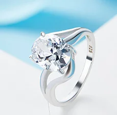 

YKD46 925 Sterling Silver Ring women's imitation ring zircon women's ring