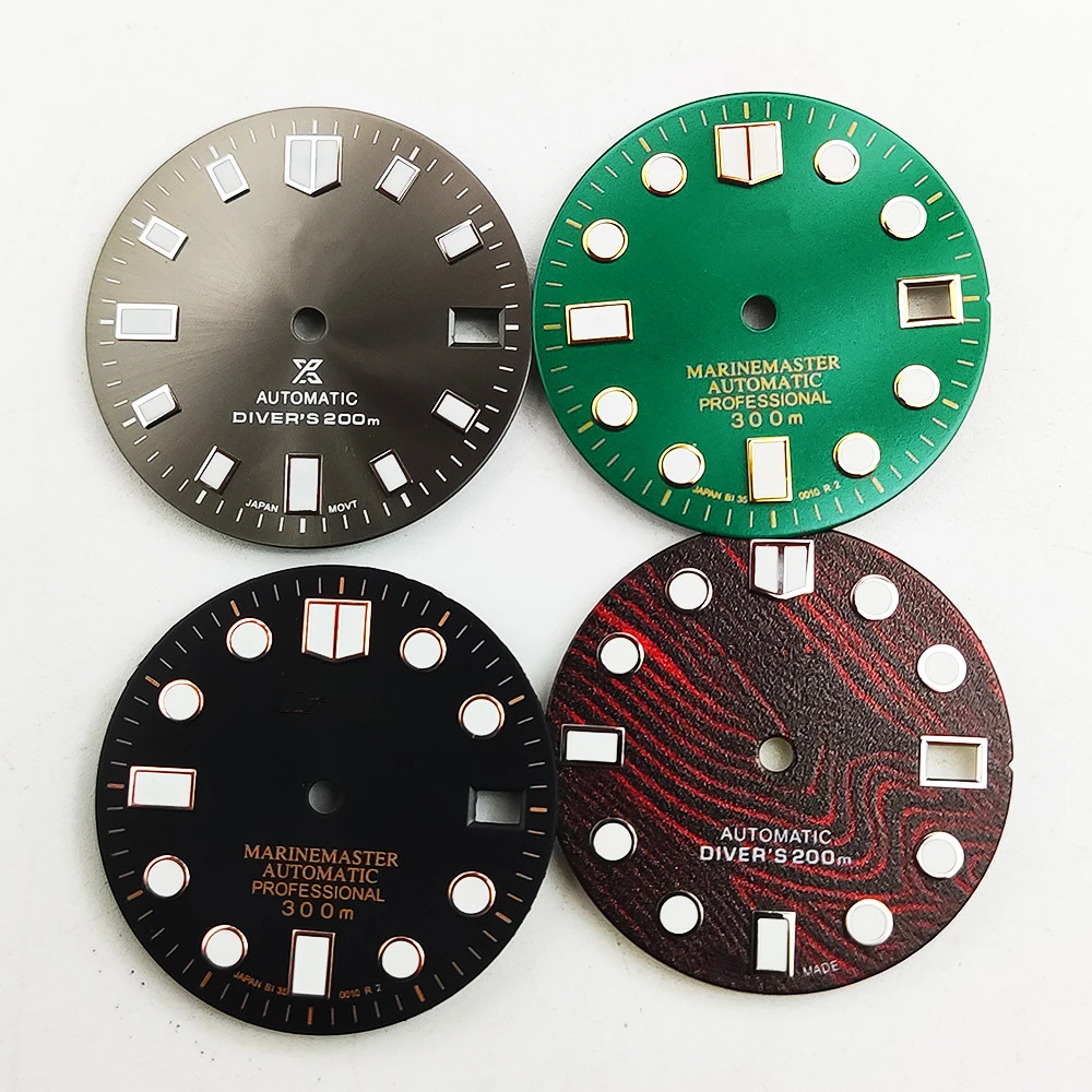 

Аксессуары для модифицированных часов 28,5 мм Циферблат Yz NH35 автоматический мужской светящийся циферблат для дайвинга Nh35 S логотип Nh36 циферблат Sei .. Циферблат с логотипом