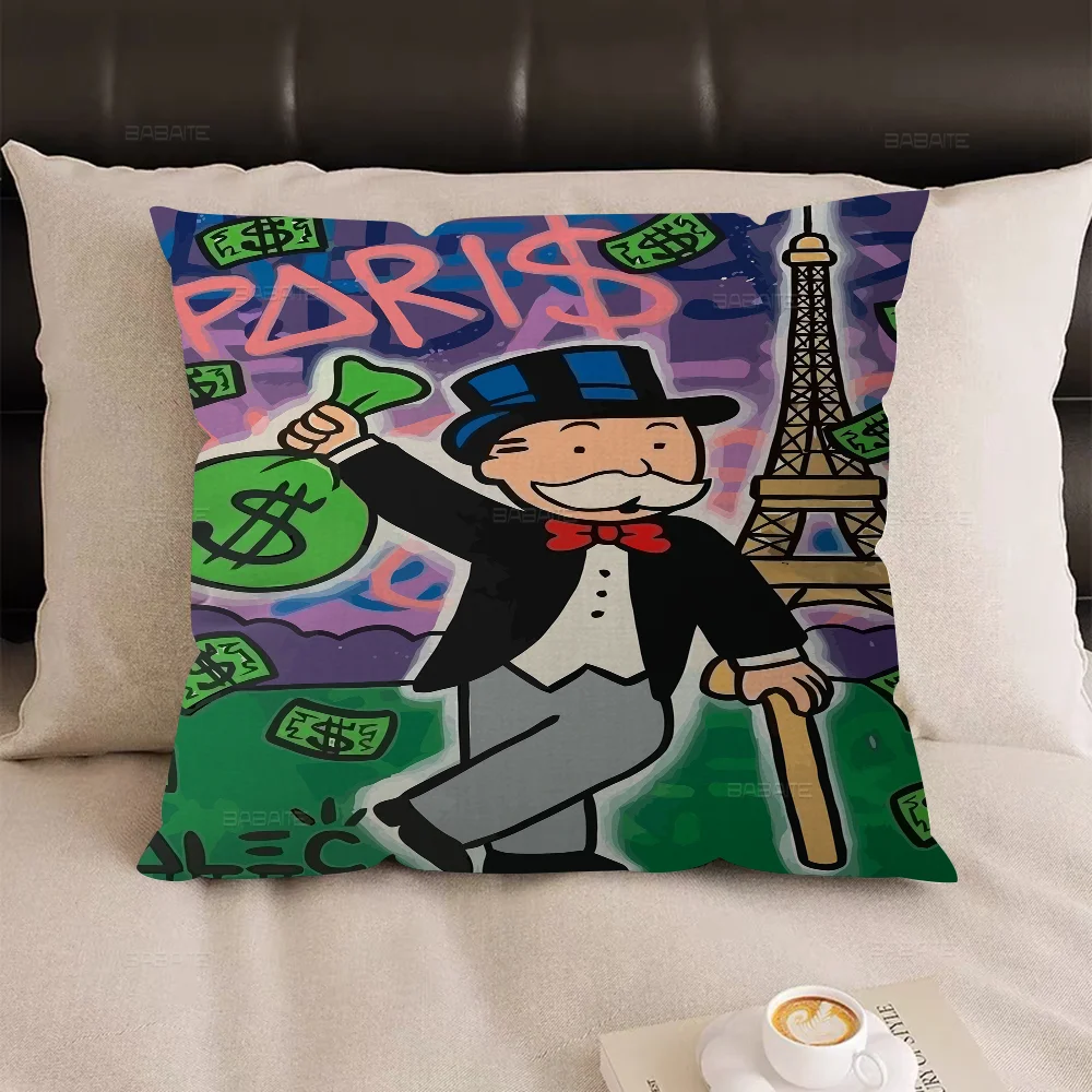 Graffiti Alec Monopoly Pillow Gift Home Office Decoration Bedroom Sofa Car Cushion CoverPillow Case