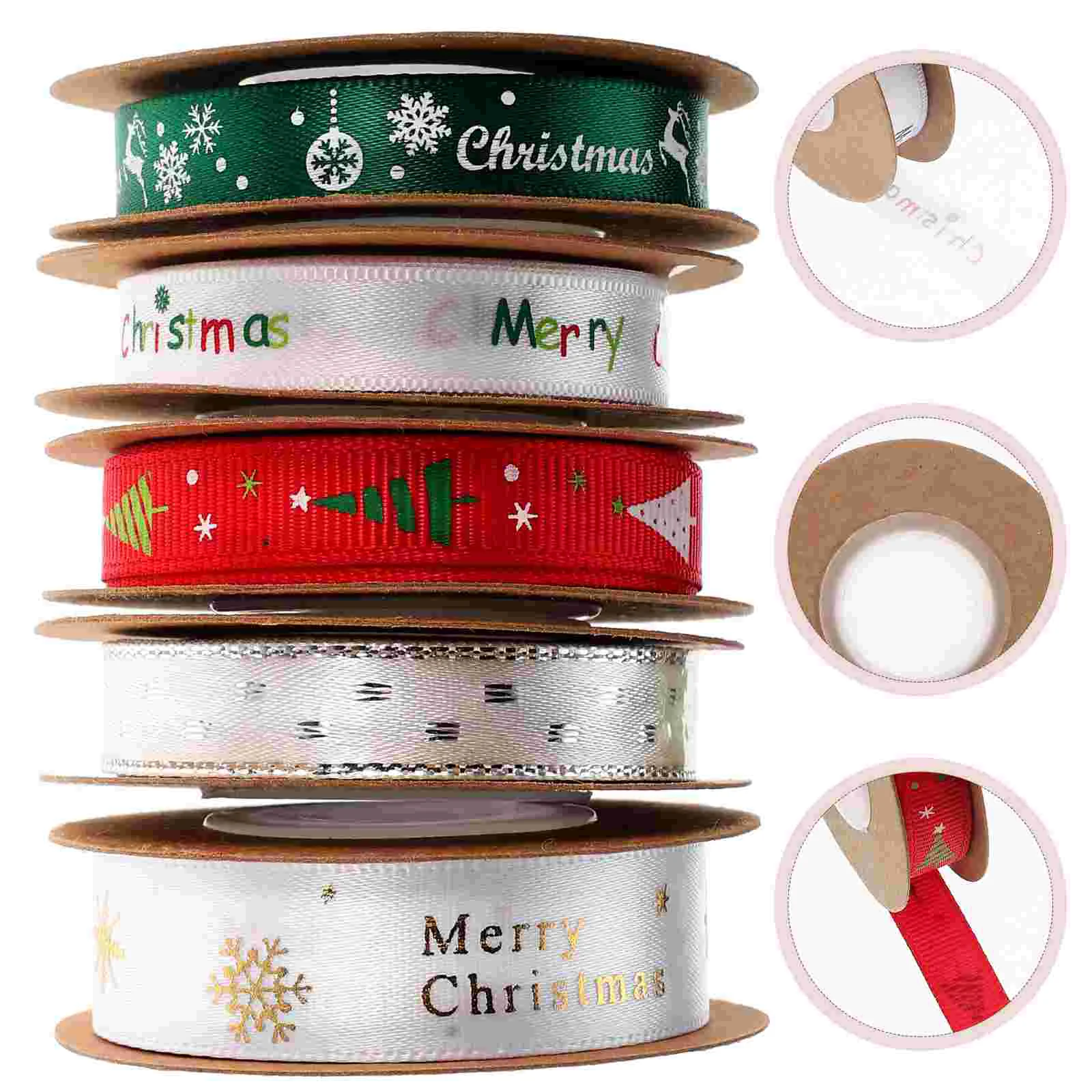 

Ribbon Christmasbow Polyesterhair Gifts Decoration Party Gift Wired Edge Tree Accessories Bouquet Flower Grosgrain Merry Holiday