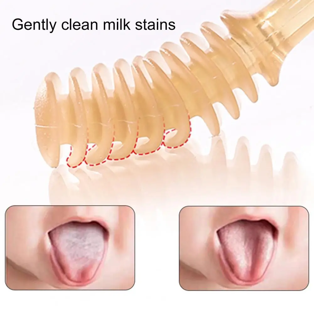 

1 Set Anti-rust Practical Convenient Carry Anti-slip Compact Silicone Tooth Brush Baby Cleaning Toothbrush for Home
