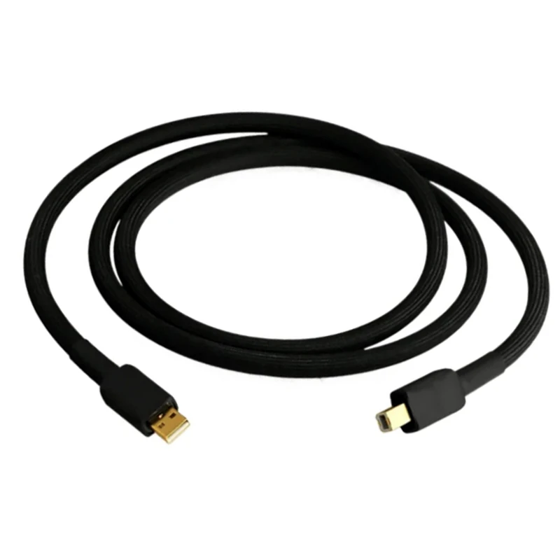 Фото USB-кабель A To B из чистого серебра, кабель для декодирования DAC, Hi-Fi аудиодекодер, провод для цифровой звуковой карты №2