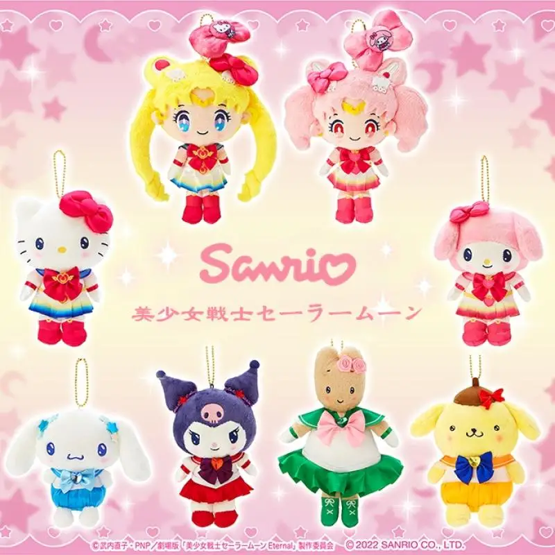 

Original Sanrio Sailor Moon Plush Keychain Anime Cartoon Hello Kitty Cinnamoroll Co-Branded Kids Doll Toys Acrylic Stand-Up Sign