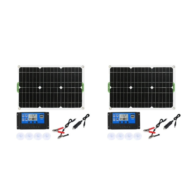 

AFBC 2X 180W Solar Panel Kit 12V Battery Charger With 50A Controller For Caravan Boat RV