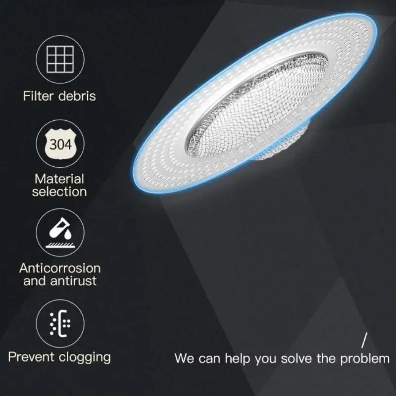 

1pcs Hair Stopper Shower Room Sink Mesh Sewer Filter Net Anti-blocking Artifact Wholesale Floor Drain Net Plug Creative 2023