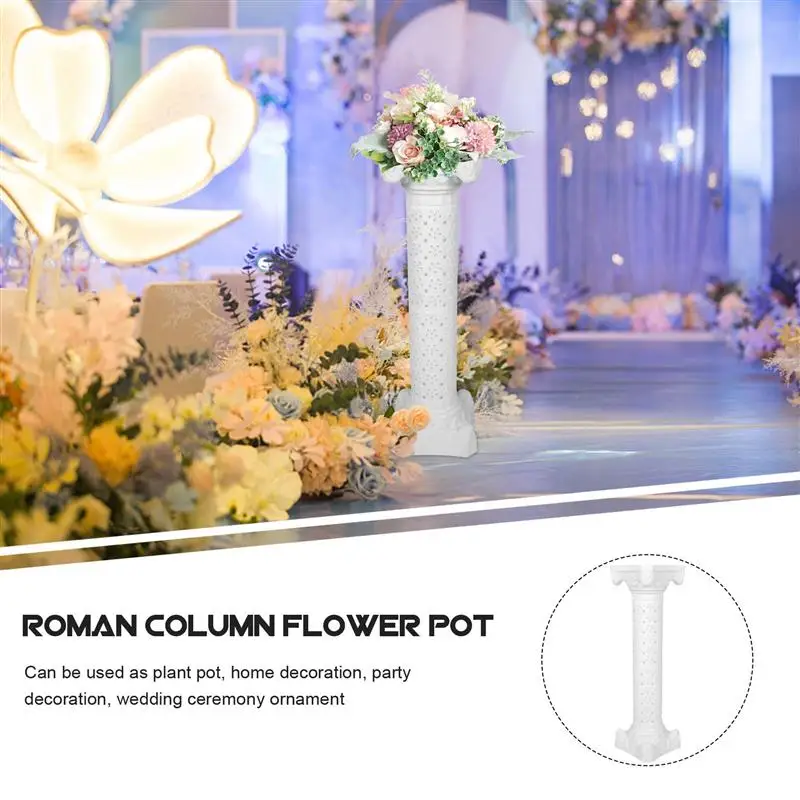 

Roman Column Pillar Greek Flower Wedding Statue Stand Columns Holder Garden Decor Vase Plant Pot Ornament Candle Centerpiece