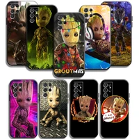 marvel groot cartoon phone cases for samsung galaxy s22 plus s20 s20 fe s20 lite s20 ultra s21 s21 fe ultra funda back cover