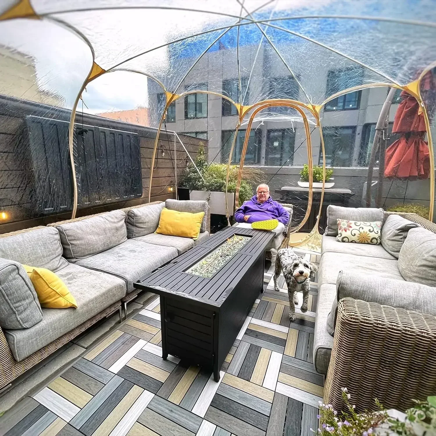 Прозрачная палатка Igloo на Хэллоуин 15 дюймов x 12-15 человек экран для патио большая