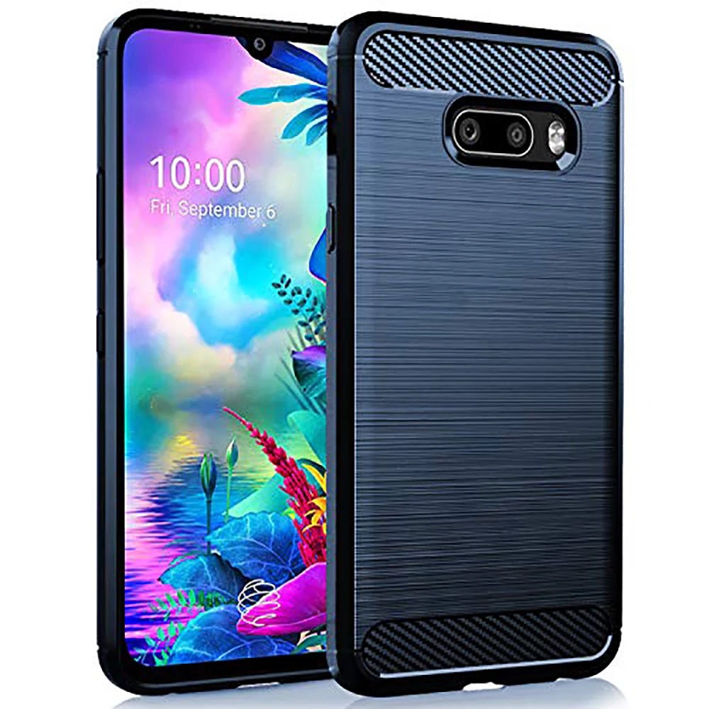 Чехол из углеродного волокна для LG G8X ThinQ V60/V50 K61 K51 Q70 Q60 K50 X6 G7 G6 мягкий ударопрочный
