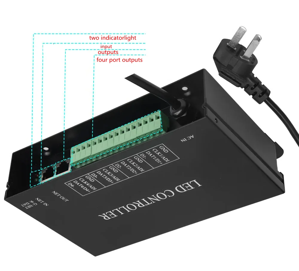 Фото Контроллер пикселей H802RA RGBIC LED StripSPI подходит для светодиодной ленты WS2812BWS2811WS2815 №5