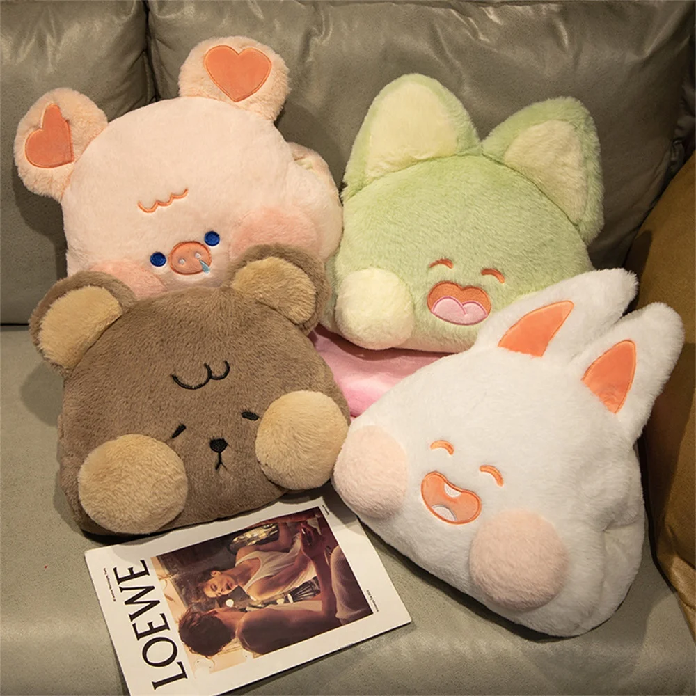 

Cartoon Animal Shape Sleeping Pillows Toy Rabbit Bunny Bear Doll Throw Pillow For Girl Body Pillow Animals Toys Office Pillow