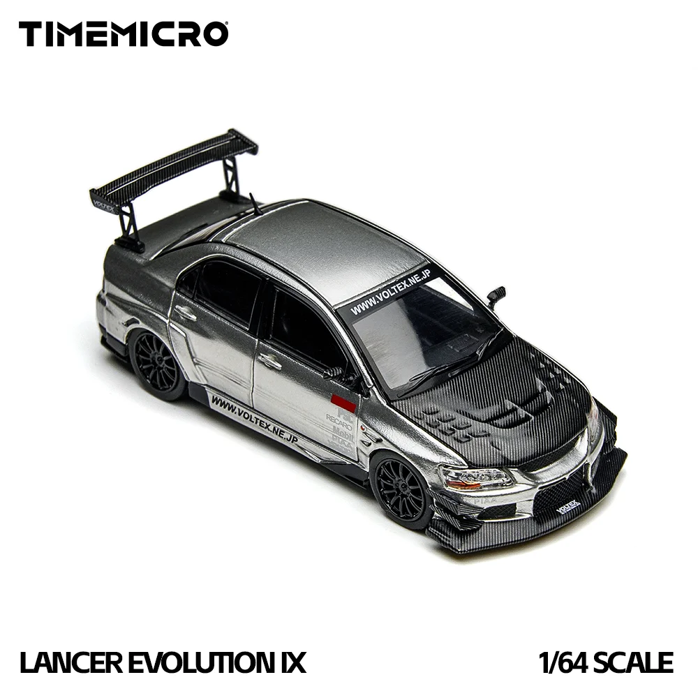 Модель автомобиля TimeMicro1:64 EVO 9 Silver Open Cover Version из сплава, имитация, для хобби, коллекционирования и демонстрации (art.: 3920db3371c64) - 3920db3371c64