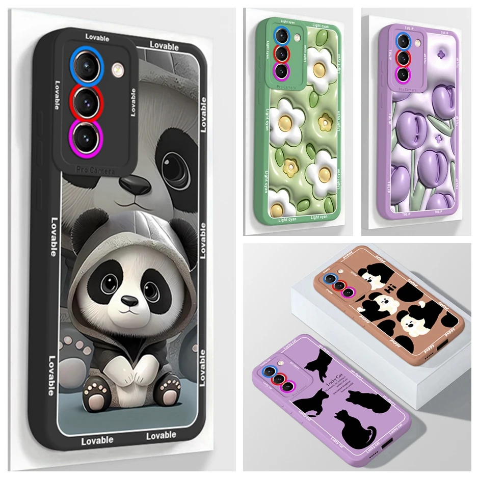 Чехол для Samsung S21 + задняя крышка панда мягкий силиконовый чехол телефона Galaxy FE