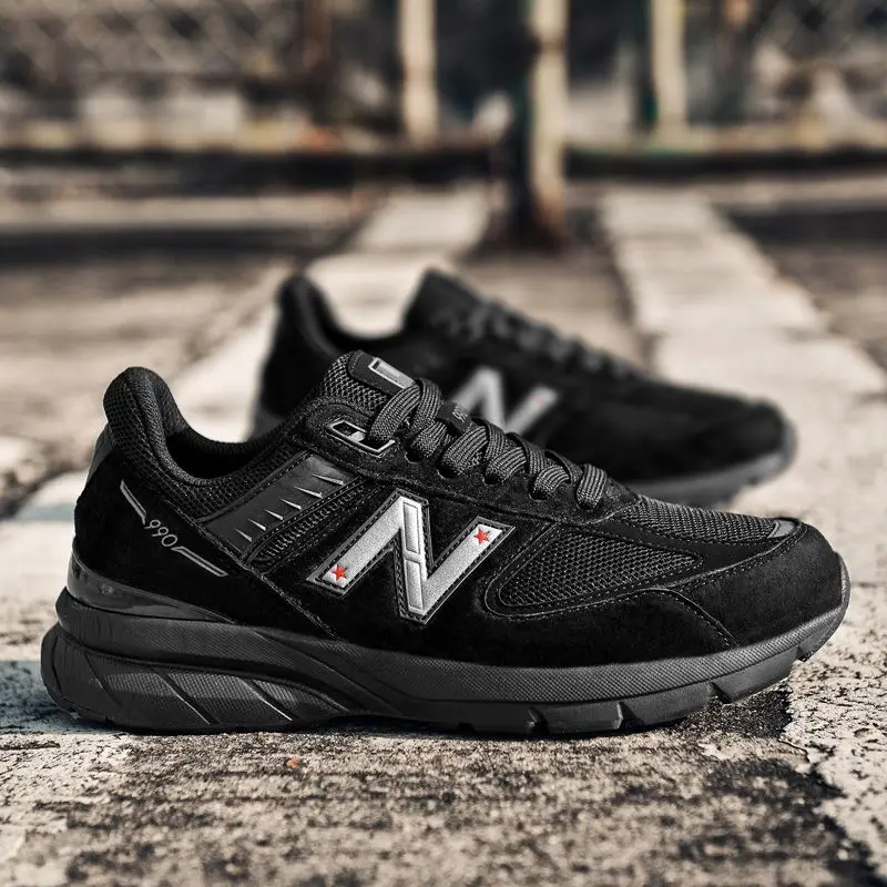 NEW BOLUNE 990v5 Jogging shoes Men's and women's sports running shoes shock absorption increase retro N-word shoes