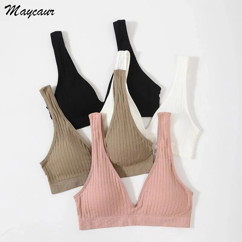 

Бесшовный бюстгальтер, спортивные бюстгальтеры, женский сексуальный бюстгальтер с глубоким V-образным вырезом, Бралетт с открытой спиной, ж...