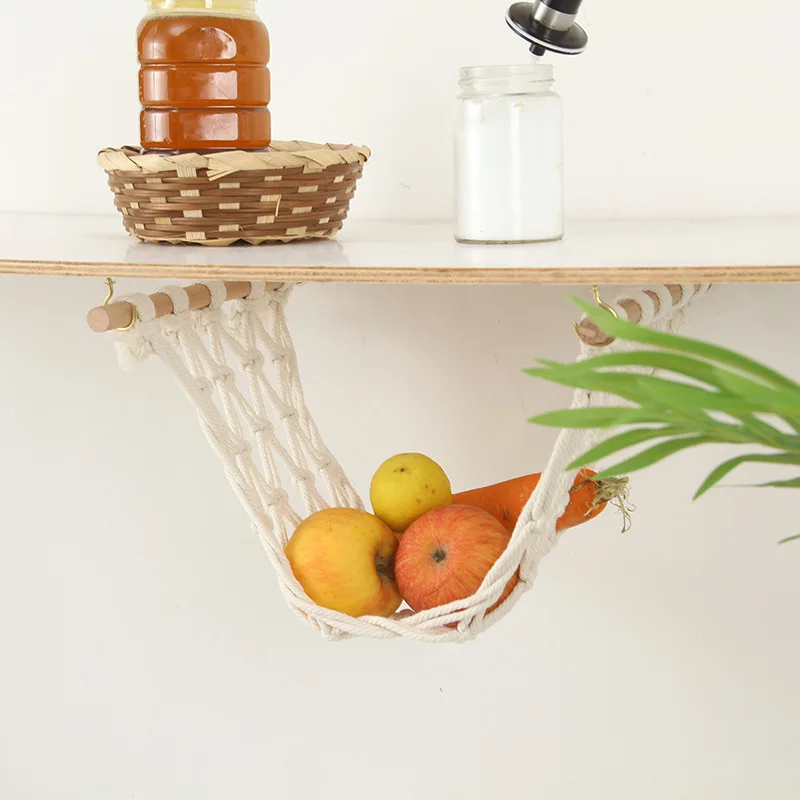 

Hand-Woven Tapestry Hanging Bag Vegetable Fruit Vegetable Hanging Basket