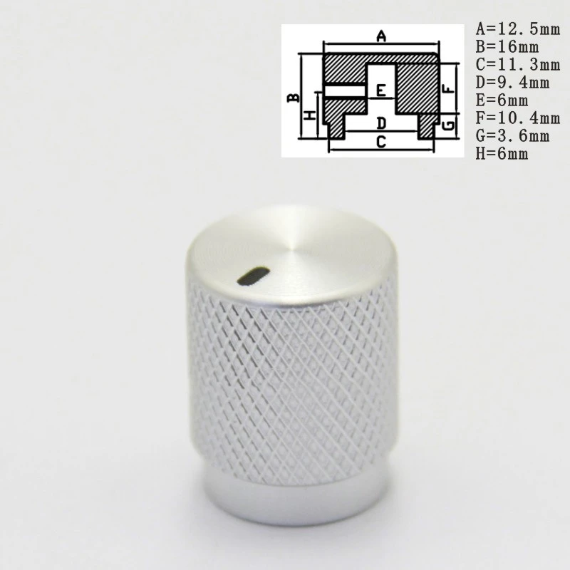 Регулятор-Ручка потенциометра из алюминиевого сплава для звука электрической
