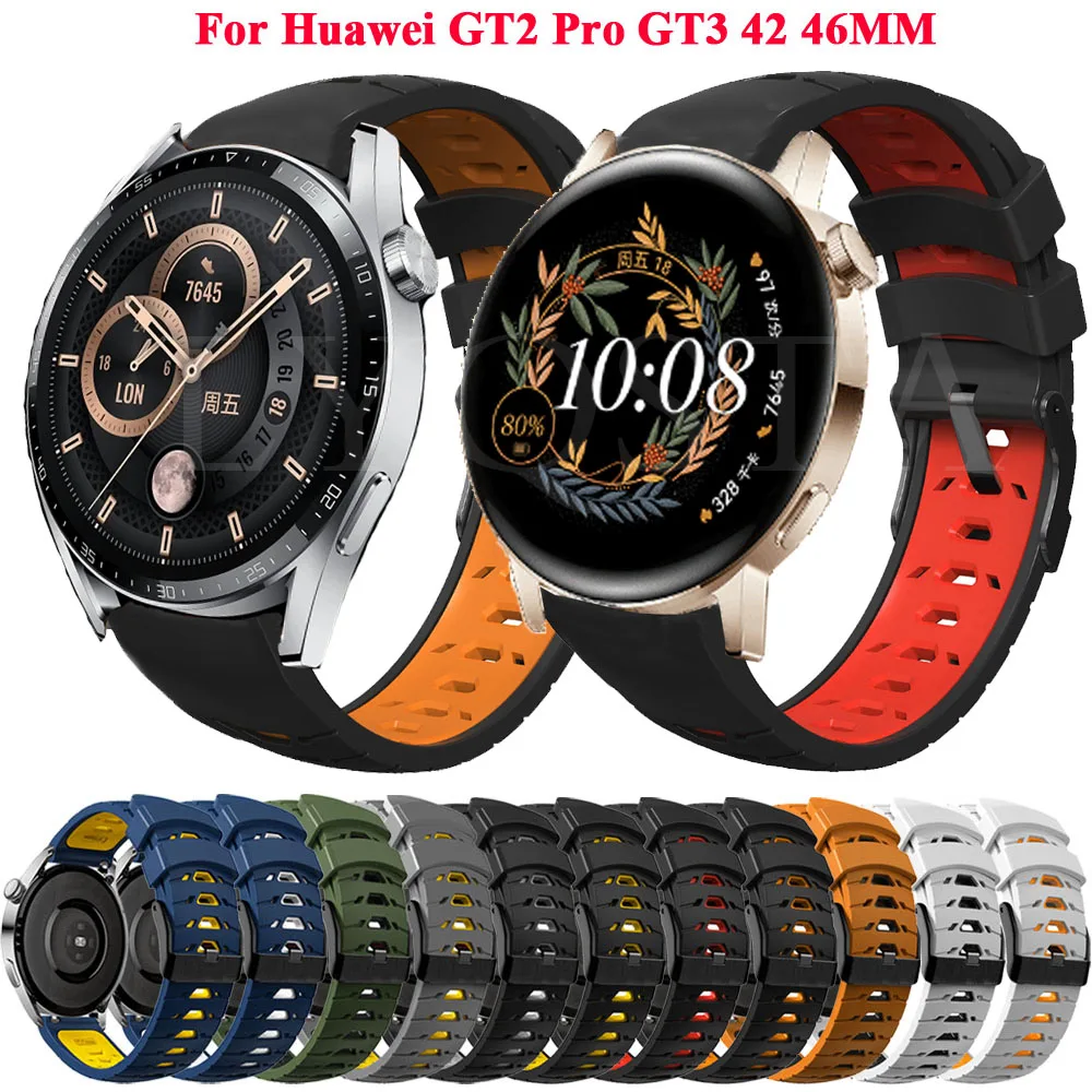 

22 20mm Band For Huawei Watch GT2 GT 2 3 Pro 46mm 42mm Silicone Soft Strap GT3 Pro 43mm Honor Magic 2 46mm Smartwatch Watchbands