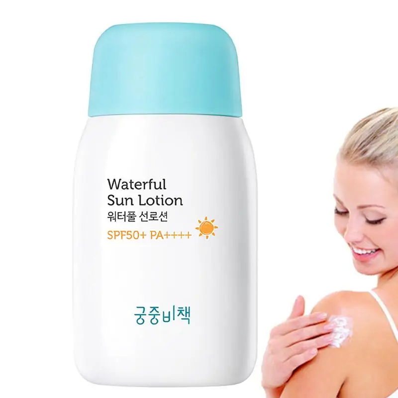 

Summer Sunscreen Cream For Kids SPF 50 Sun Burn Repair UV Protection Skin Hydrate Moisturizer Oil Free Sunblock For All Skin