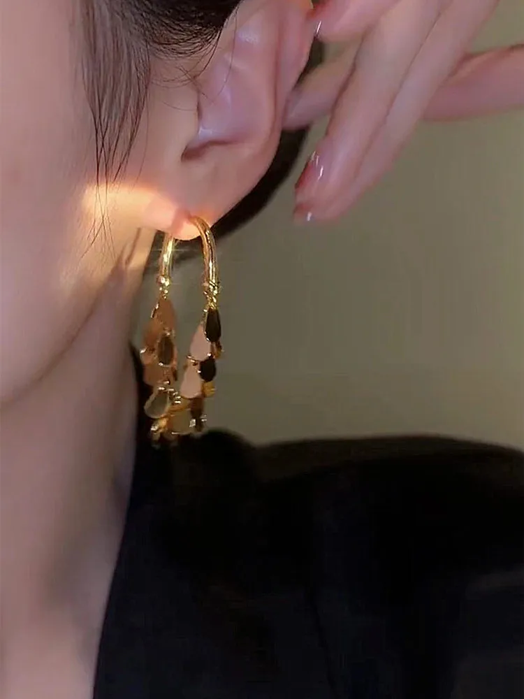 Супер блестящие серьги-капли с блестками персонализированные преувеличенные