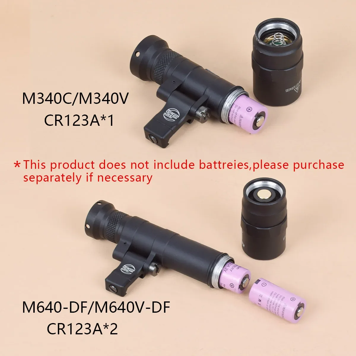 Тактический стробоскопический фонарик Surefire M340 M640 M340C светодиодный скаутский